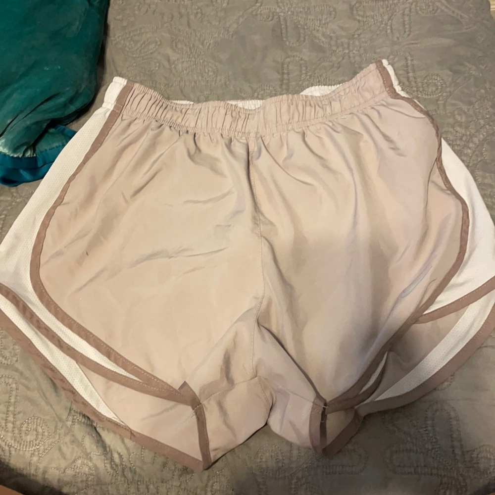 Beige Nike running shorts size M